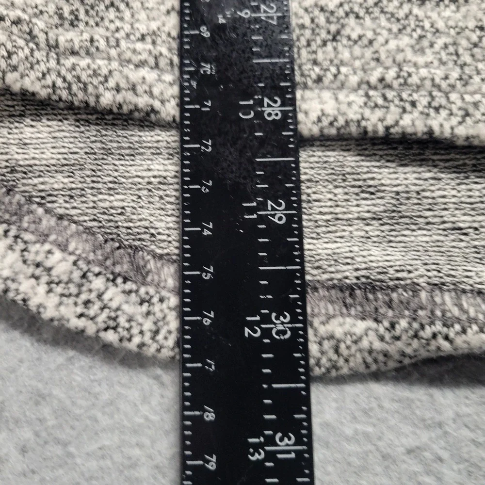 Prana Womens XL Gray Marled Cowl Neck Hoodie Kangaroo Pocket High Low Hem Top